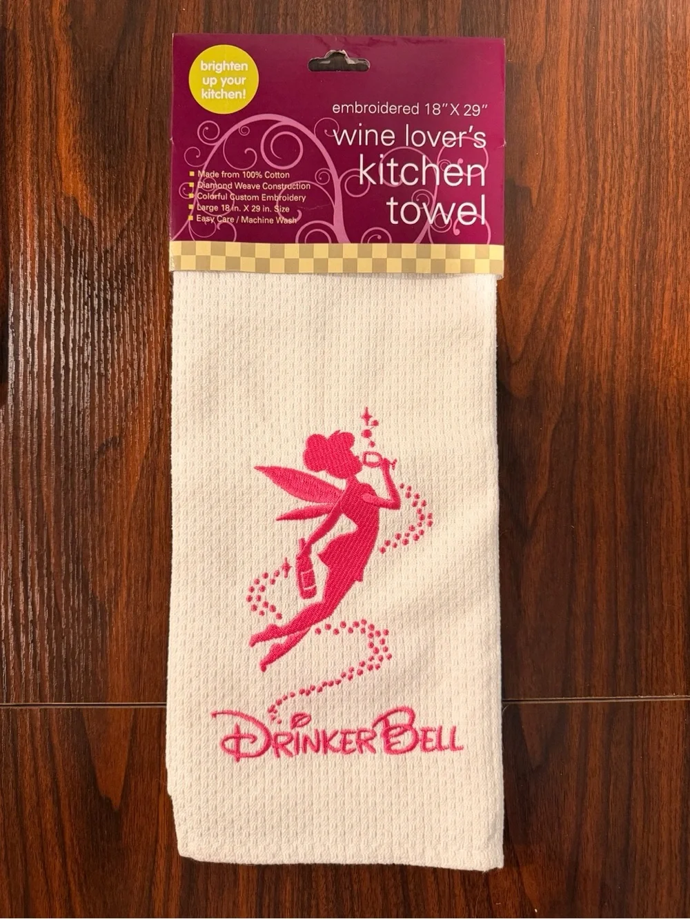 Chris’s Stuff DrinkerBell Novelty Kitchen Towel NWT 2011